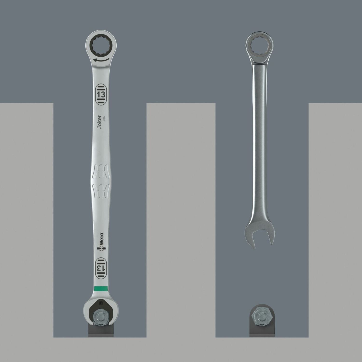 Wera 6007 Joker SB Ring Ratchet Spanner, Long Design, 8x180-mm.