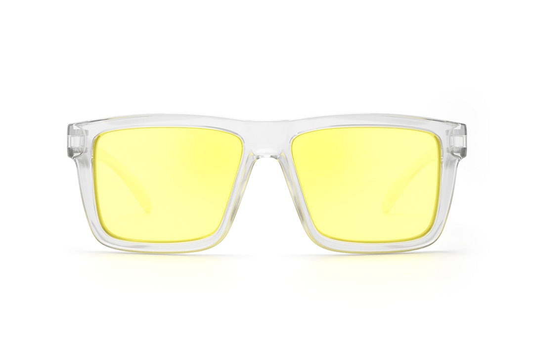 Heat Wave XL VISE Z87 Vapor Clear Frame Hi-Vis Yellow Lens Sunglasses