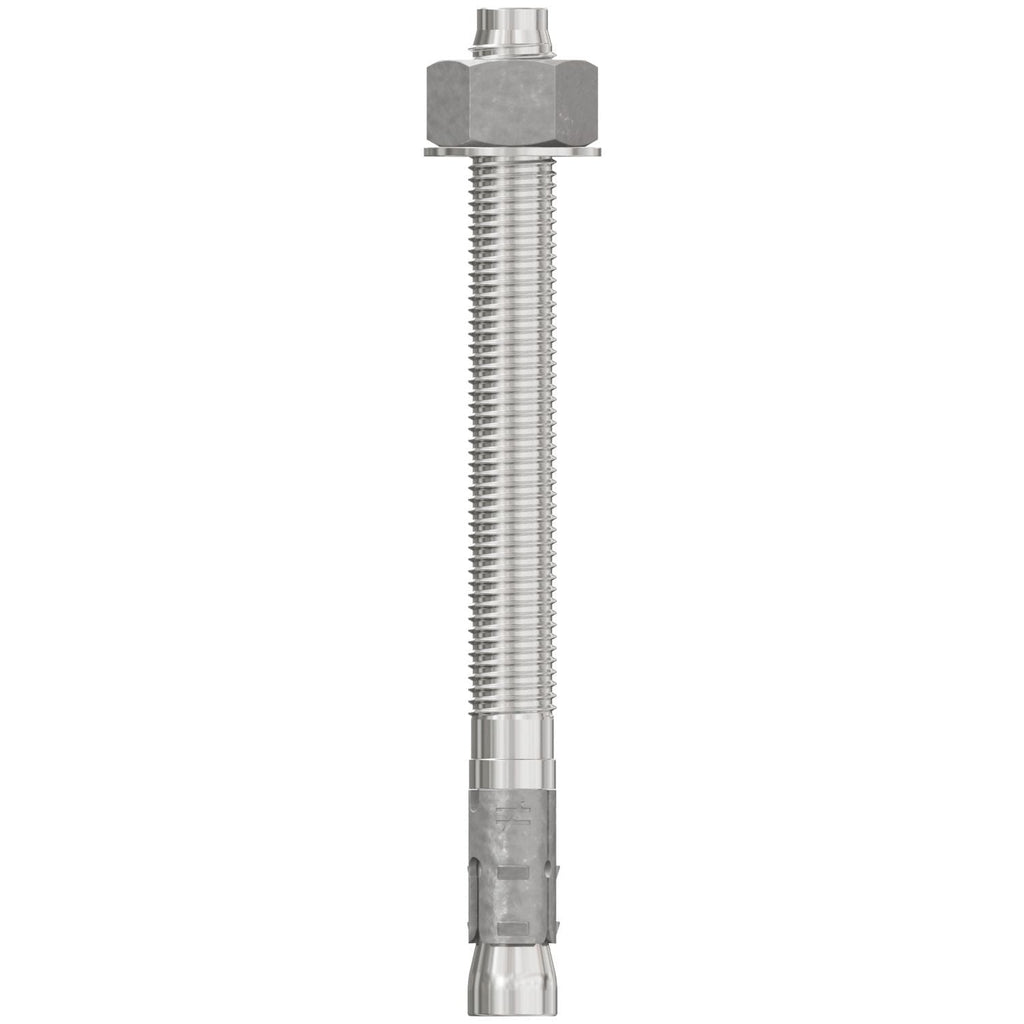 Simpson Strong-Tie STB2-75812S4F8 Strong-Bolt 2, 3/4-in. x 8-1/2-in. Type 304 Stainless-Steel Wedge Anchor, Fully Assembled, 8-Pack