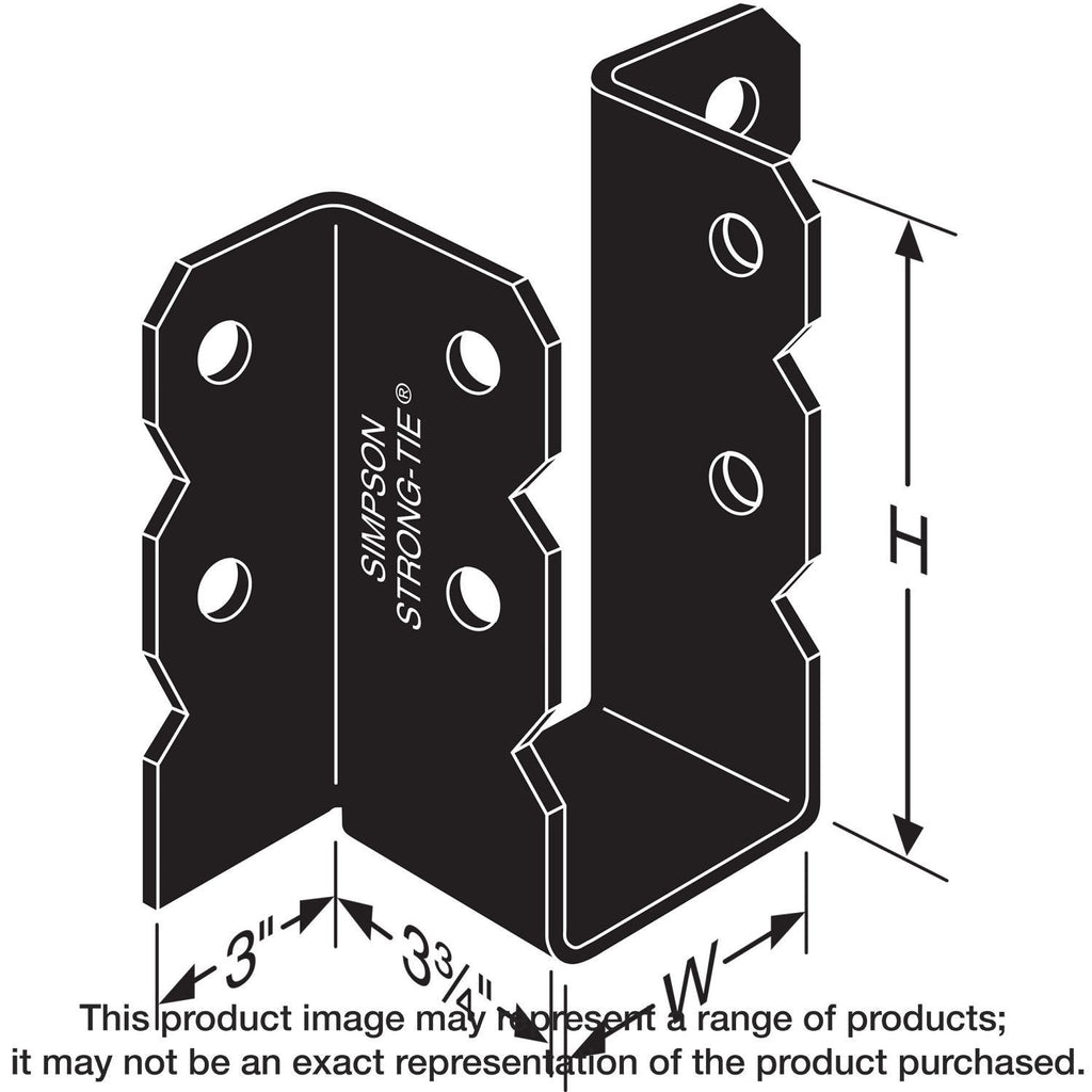 Simpson Strong-Tie OU410 OU Black Powder-Coated Ornamental Joist Hanger for 4x10