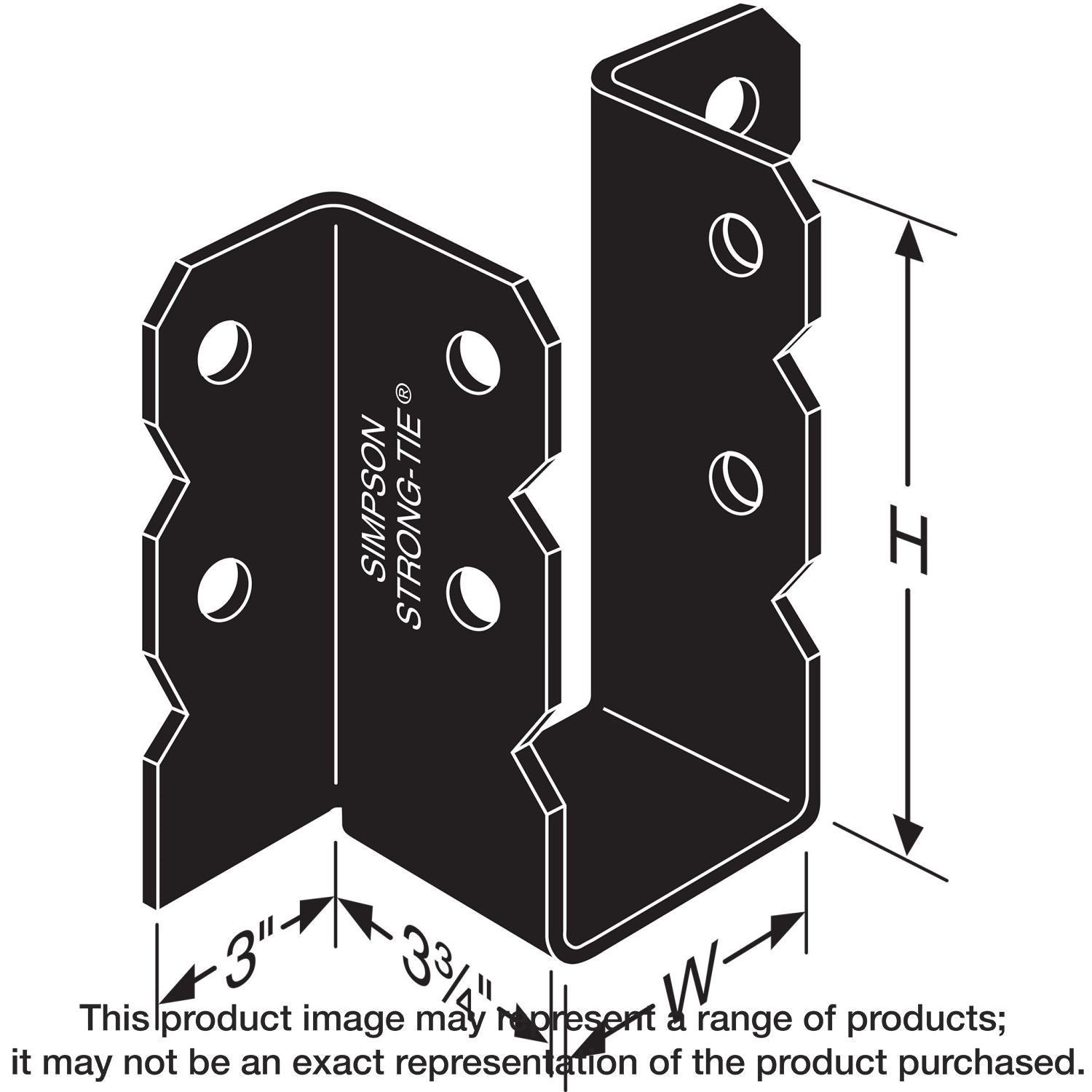 Simpson Strong-Tie OU410 OU Black Powder-Coated Ornamental Joist Hanger for 4x10