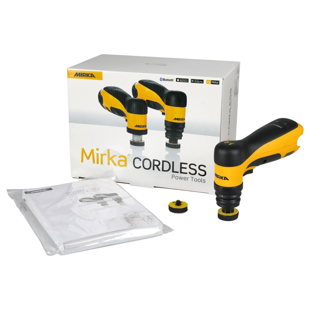 Mirka AOS130-B 1.25 in. Cordless Angled Orbital Sander, Tool Only (AOS130-B-NV)