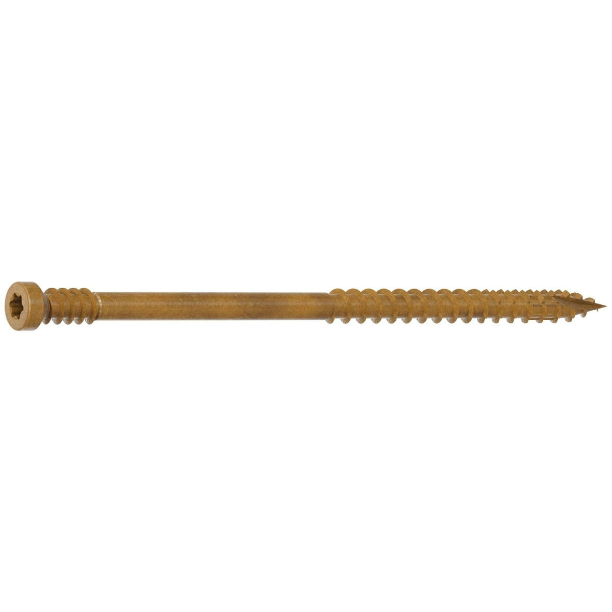 Simpson Strong-Tie FT07300MB Finish Trim Screw, #7 x 3-in. T10, Trim-Head, Quik Guard, Tan, 1750-Pack