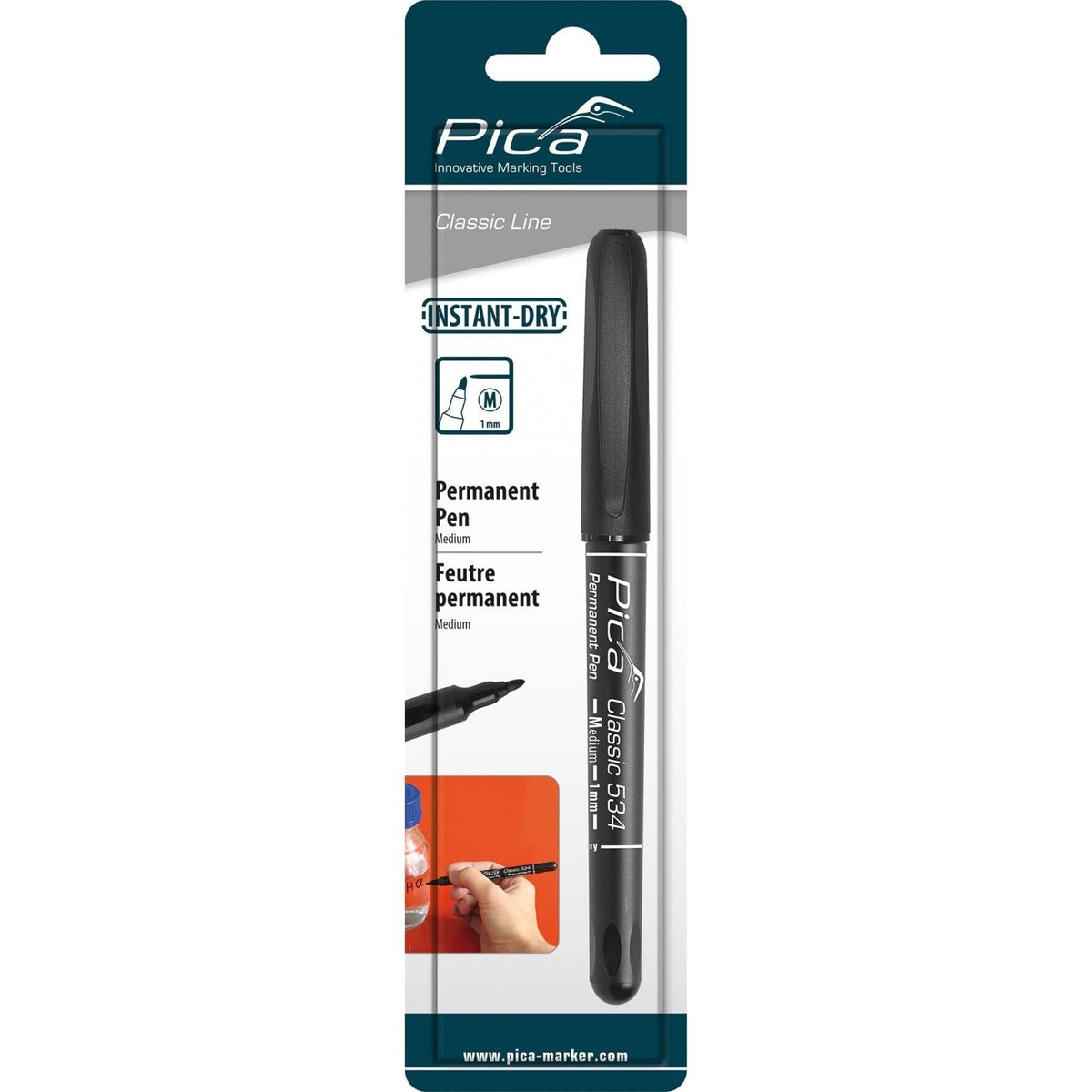 Pica 534/46 Black Permanent Marker, 1-Pack