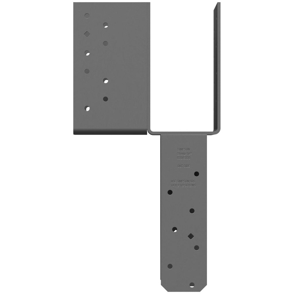 Simpson Strong-Tie L-Shape End Column Cap for 4x Beams, 6x Post w/ SDS Screws, Skewed Right (ECCLRQ464SDS)