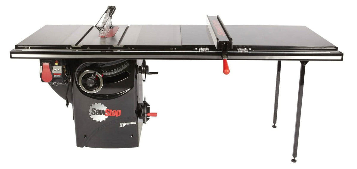 SawStop PCS31230-TGP252 220V Single Phase 3-HP 13-Amp 10" Professional Cabinet Saw with 52" Professional Series T-Glide Fence System