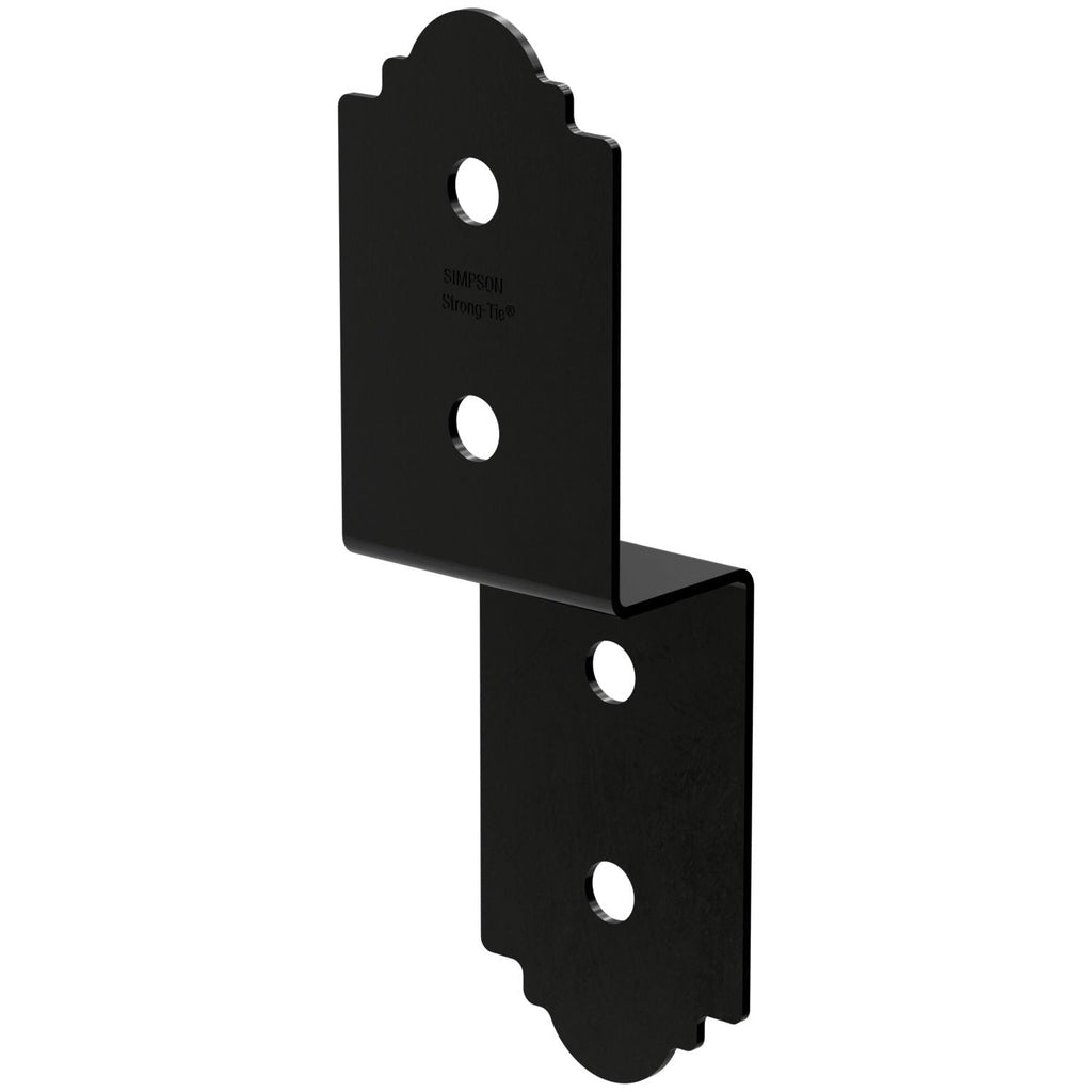 Simpson Strong-Tie APDJT1.75-4 Outdoor Accents Mission Collection 3-in. ZMAX, Black Powder-Coated Deck Joist Tie for 1-3/4-in. Wood