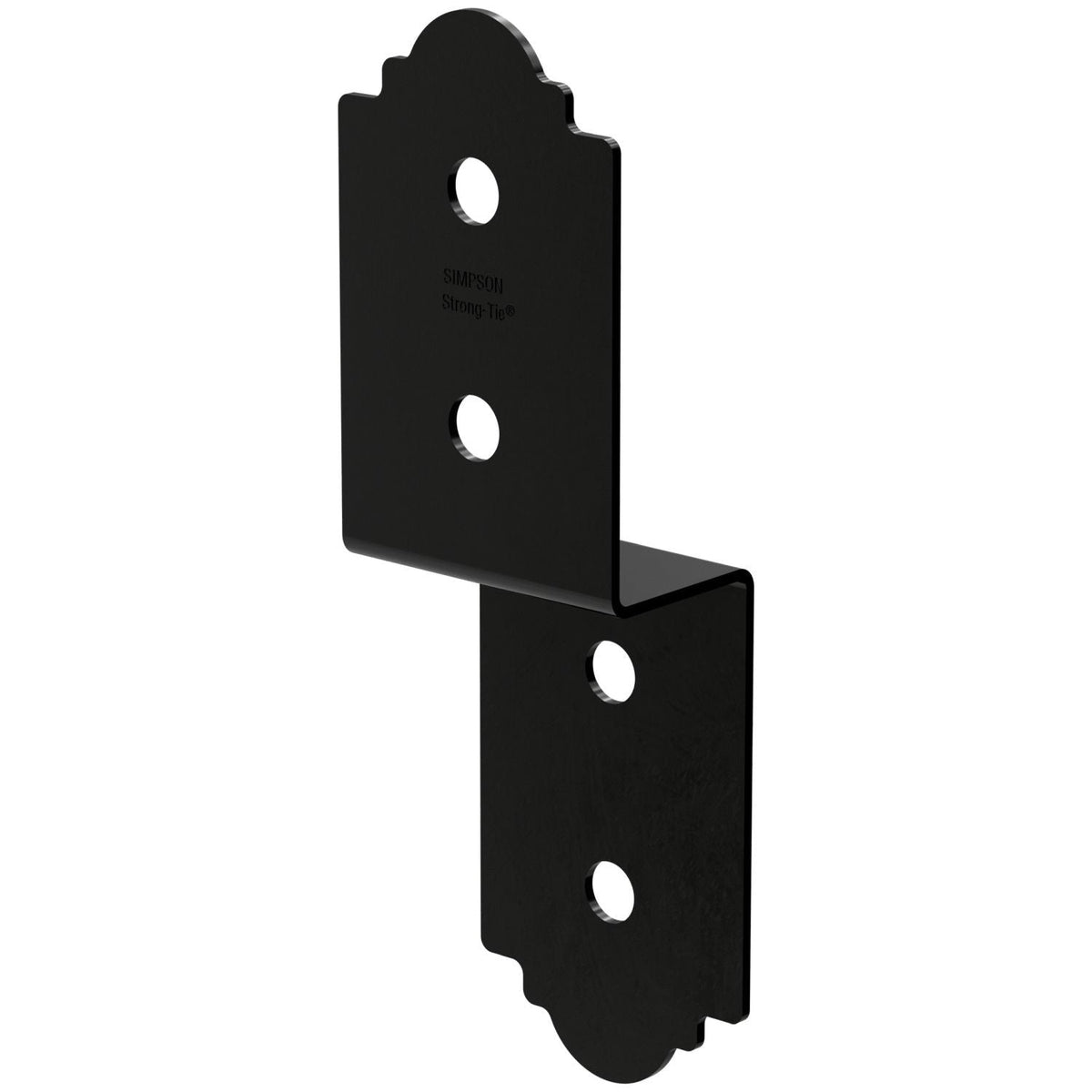 Simpson Strong-Tie APDJT1.75-4 Outdoor Accents Mission Collection 3-in. ZMAX, Black Powder-Coated Deck Joist Tie for 1-3/4-in. Wood