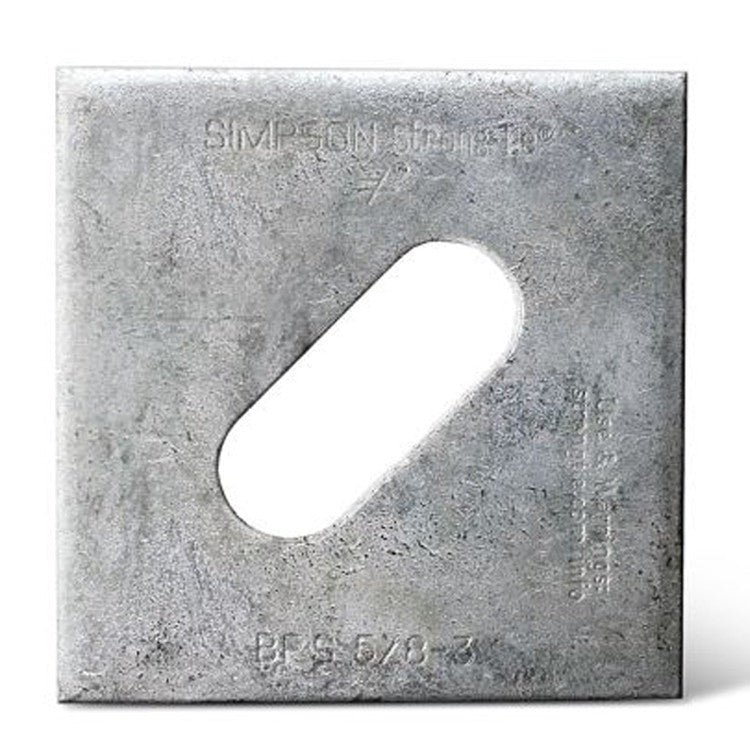Simpson Strong-Tie BPS 5/8-3HDG BPS 3-in. x 3-in. HDG Slotted Bearing Plate with 5/8-in. Bolt Dia.