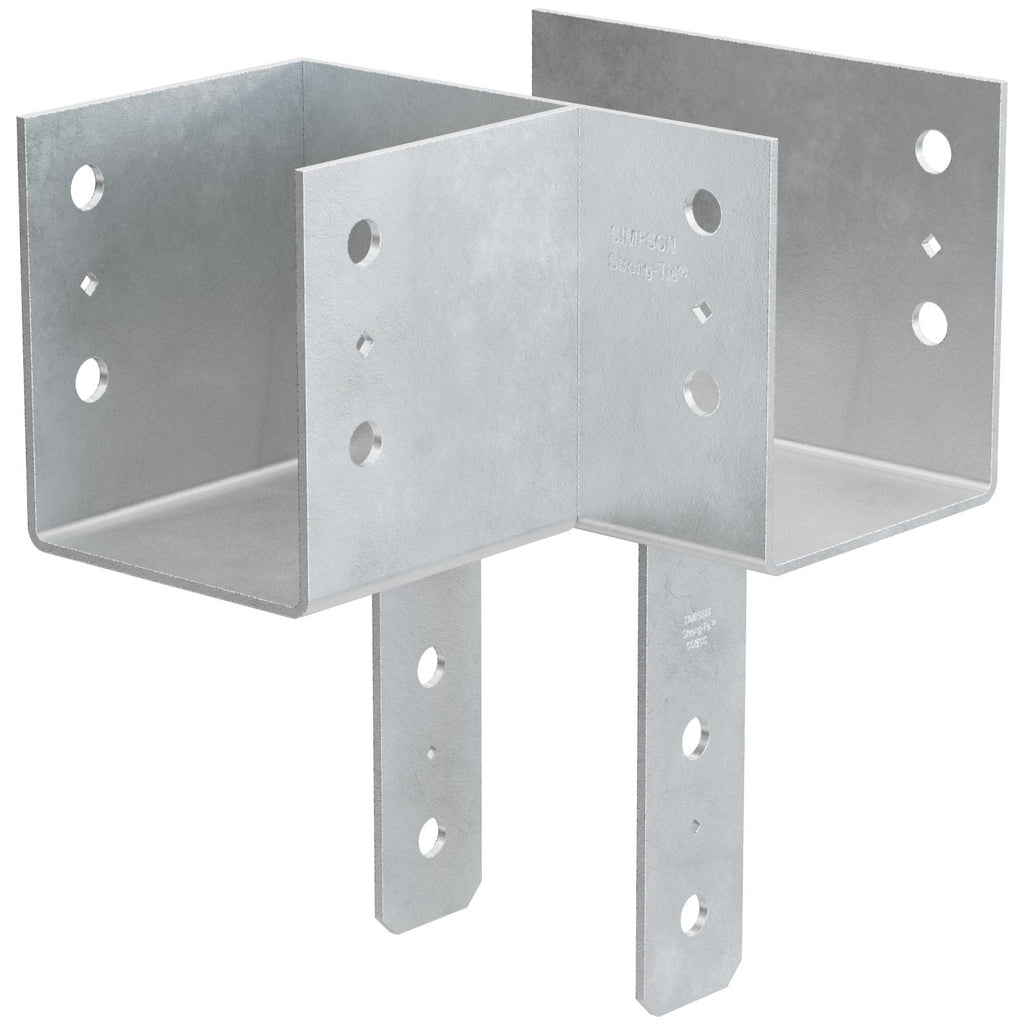 Simpson Strong-Tie ECCLL666HDG ECCLL HDG L-Shape End Column Cap for 6x Beams, 6x Post, Skewed Left