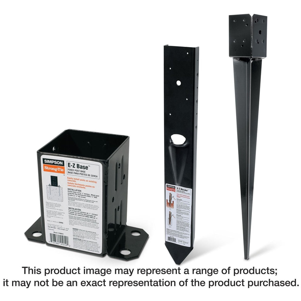 Simpson Strong-Tie FPBS44 E-Z Spike Black Powder-Coated Post-Base Spike for 4x4