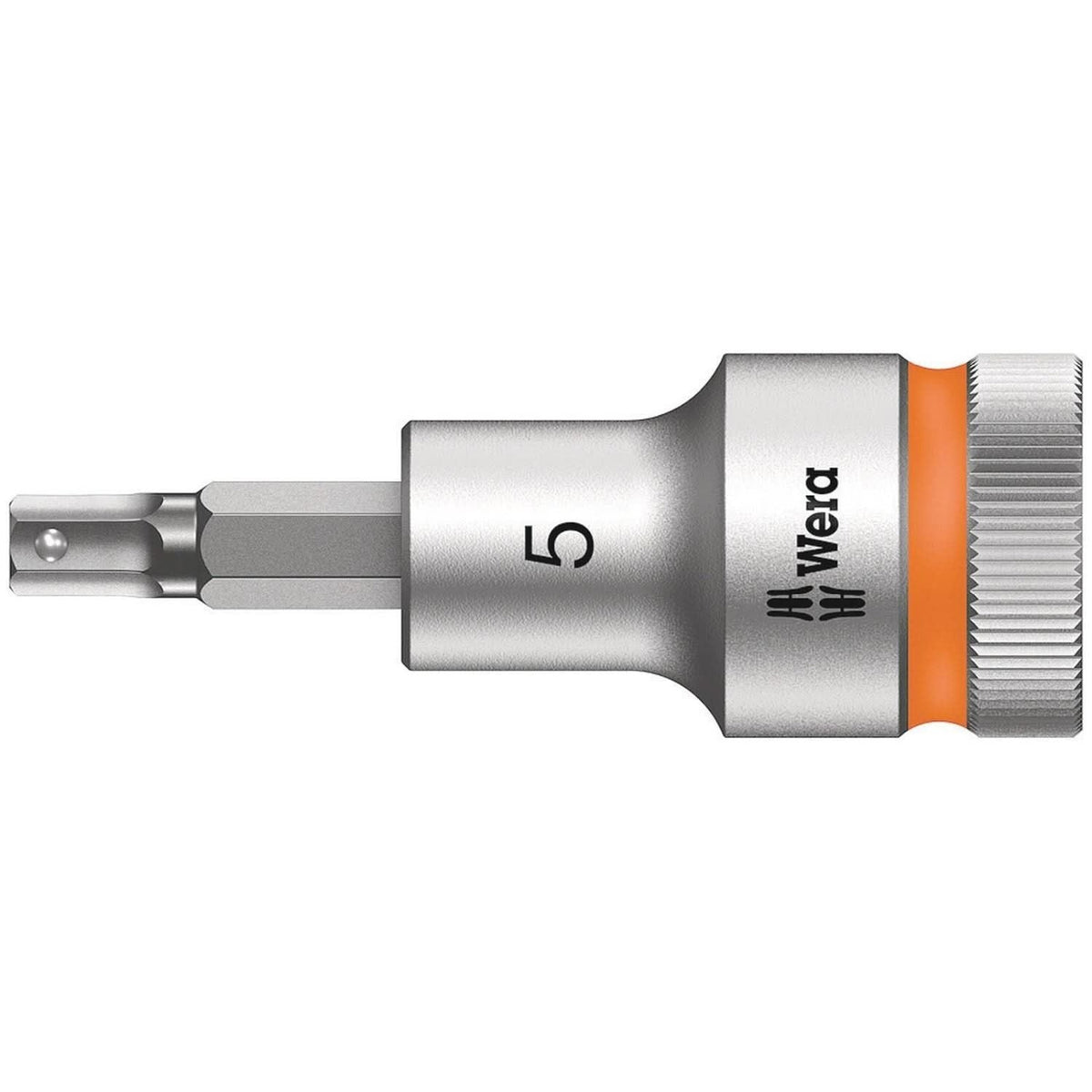 Wera 8740 C Hf Zyklop Bit Socket With 1/2-in. Drive With Holding Function, 5x60-mm.
