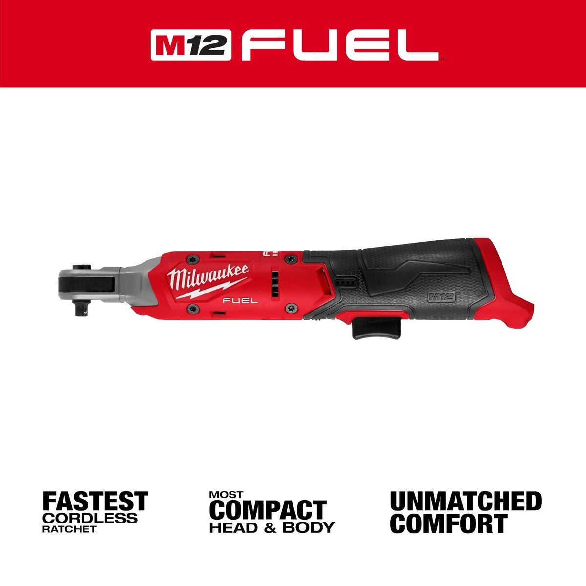 Milwaukee 3052-20 M12 FUEL Brushless 1/4-in. Ratchet, Tool Only