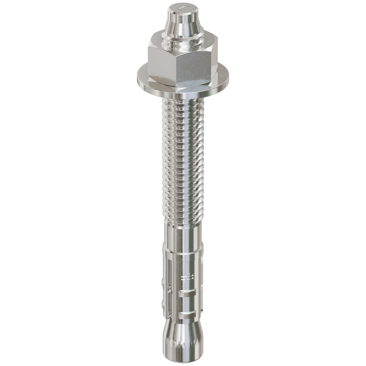 Simpson Strong-Tie STB2-37312S4F50 Strong-Bolt 2, 3/8-in. x 3-1/2-in. Type 304 Stainless-Steel Wedge Anchor, Fully Assembled, 50-Pack