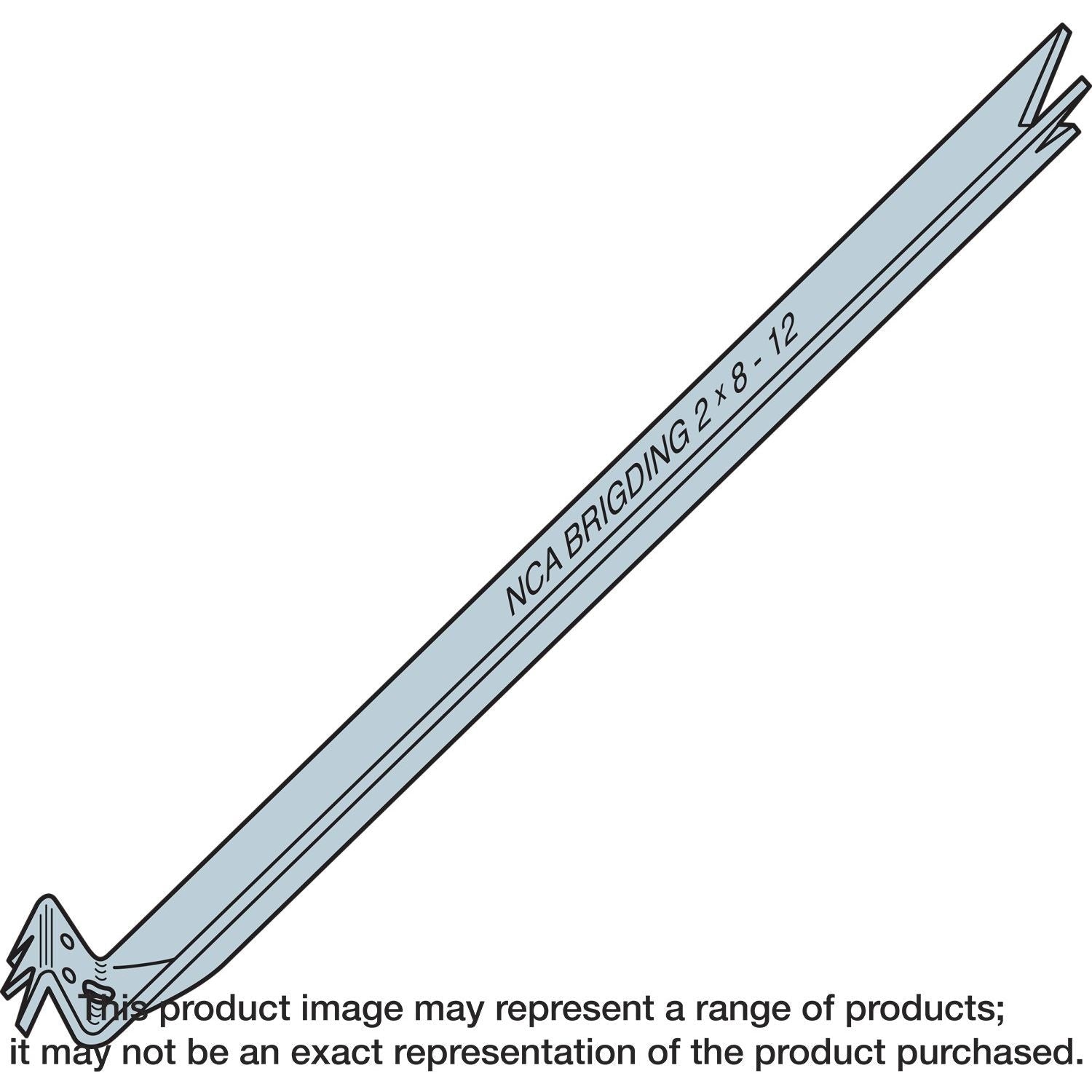 Simpson Strong-Tie NCA2X8-16 NCA 20-Gauge Galvanized Nailless Bridging for 2x8 and 2x14