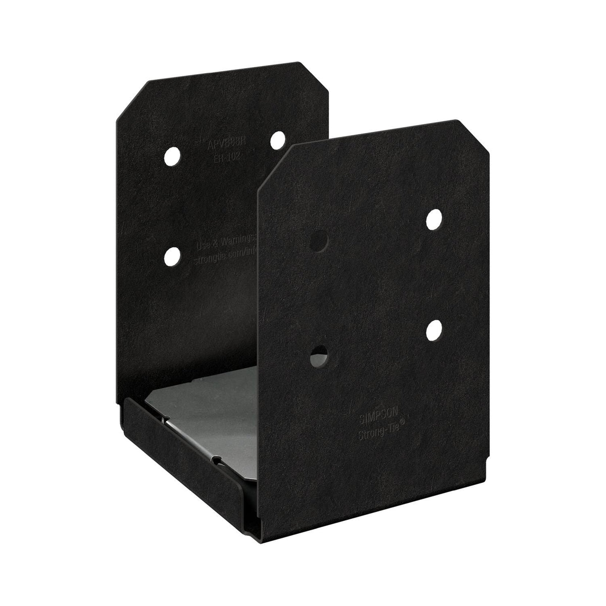 Simpson Strong-Tie Outdoor Accents Avant Collection ZMAX, Black Powder-Coated Post Base for 8x8 Rough (APVB88R)