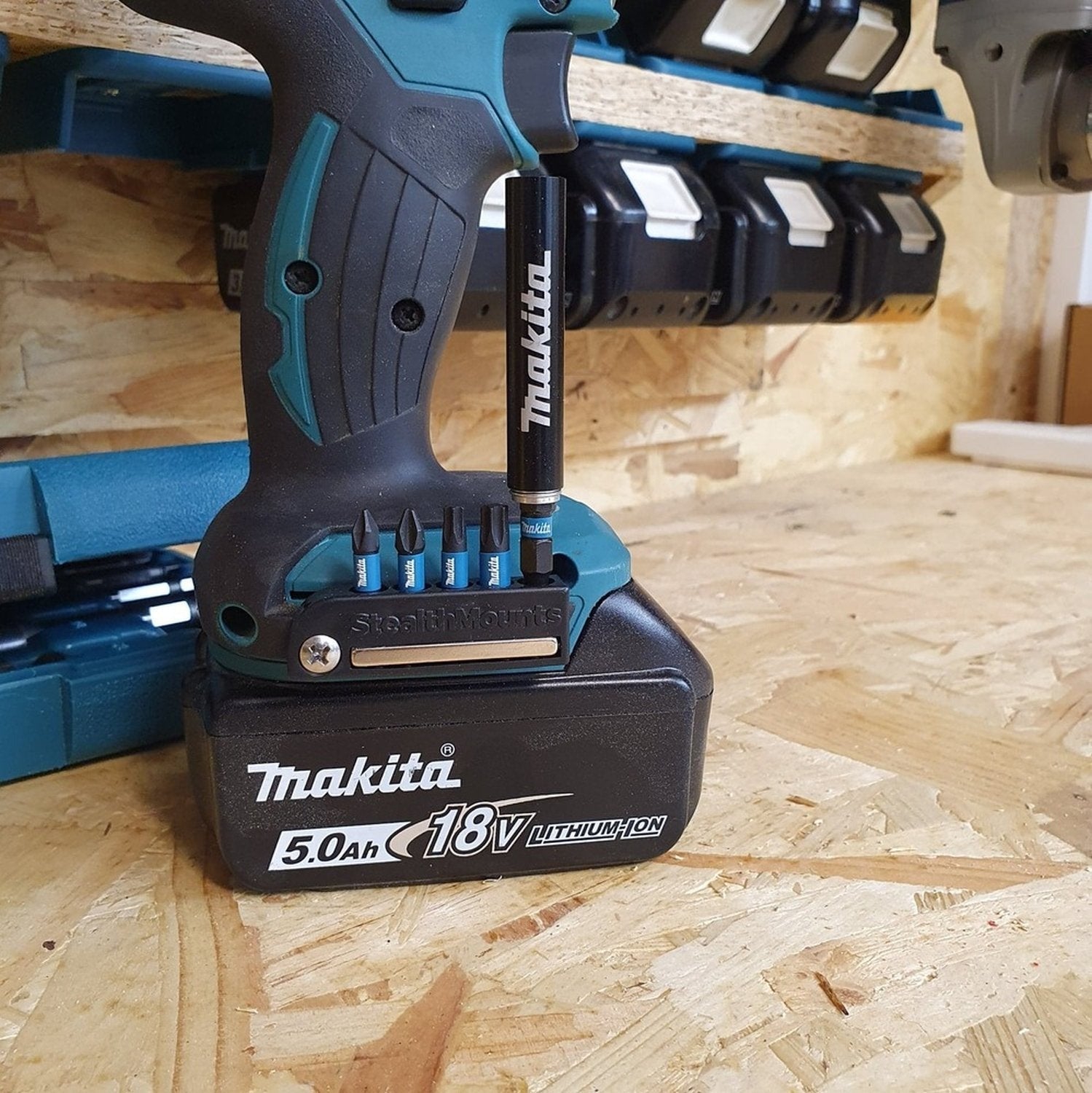 StealthMounts Magnetic Bit Holder for Makita LXT & XGT Tools, 2-Pack