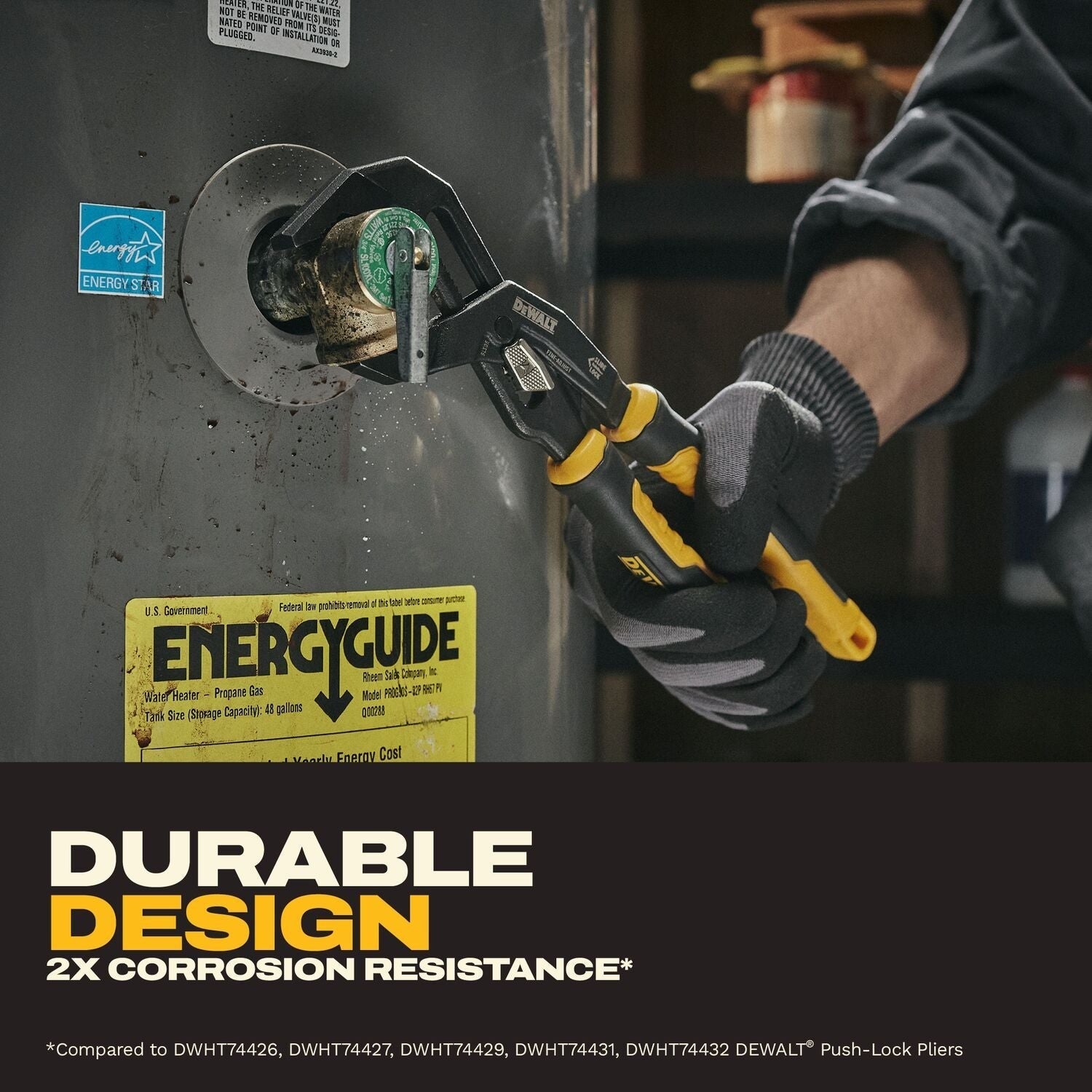 DeWALT DWHT82823 12-in. Slidelock V-Jaw Pliers