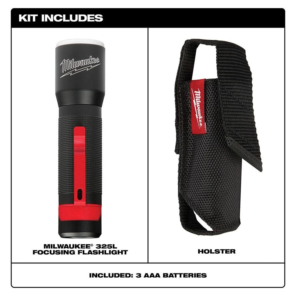 Milwaukee 2107S 325-Lumen Focusing Flashlight w/ Holster