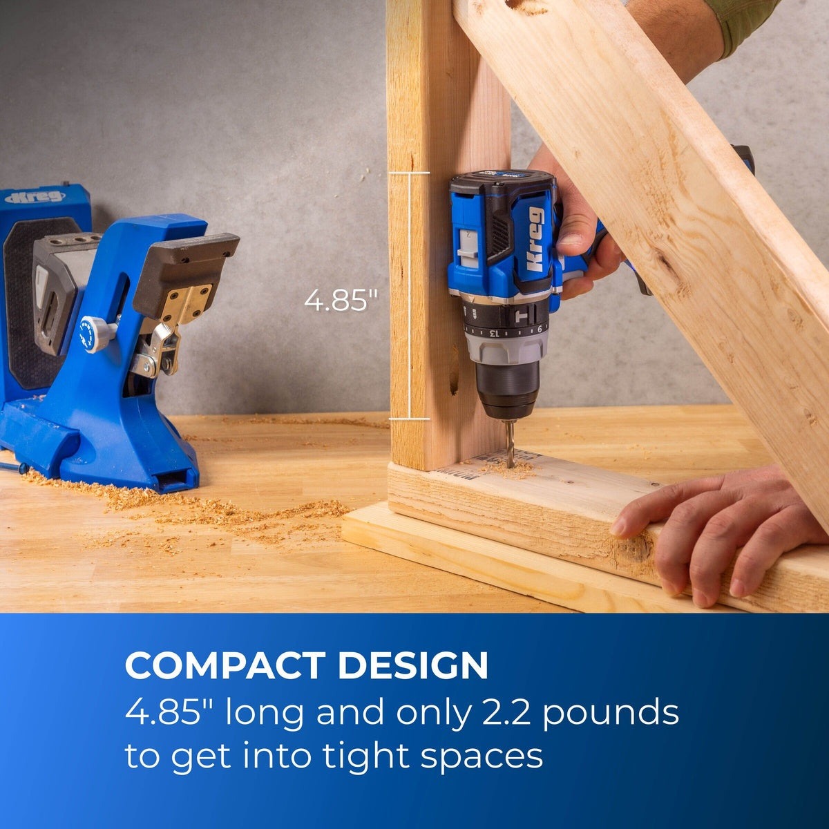 Kreg 20V Ionic Drive 1/2-in. Cordless Compact Hammer Drill, Tool Only (KPTCHD050B)