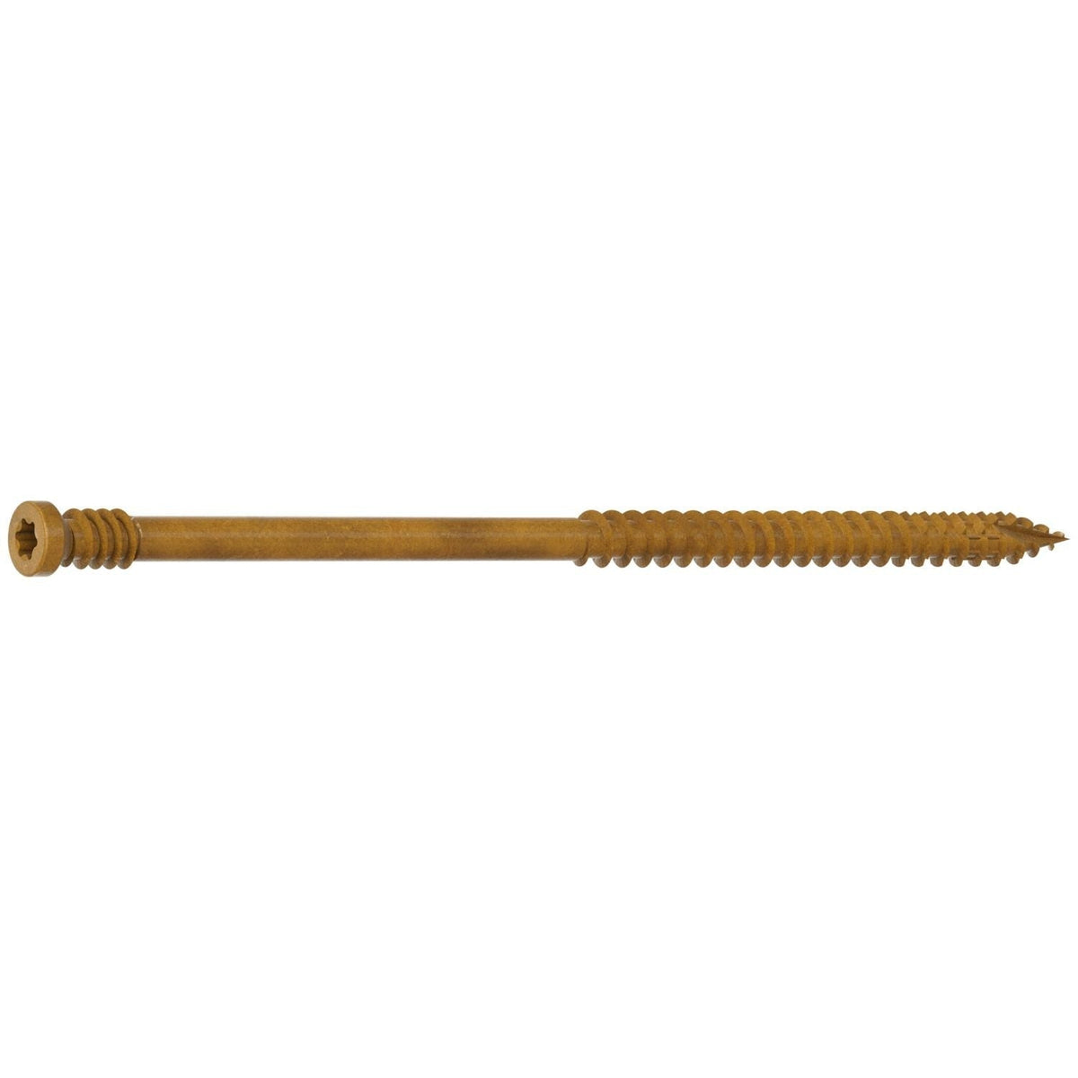 Simpson Strong-Tie FT09400MB Finish Trim Screw, #9 x 4-in. T15, Trim-Head, Quik Guard, Tan, 1000-Pack