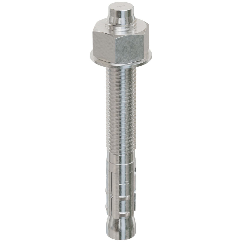 Simpson Strong-Tie STB2-75614S6F10 Strong-Bolt 2, 3/4-in. x 6-1/4-in. Type 316 Stainless-Steel Wedge Anchor, Fully Assembled, 10-Pack