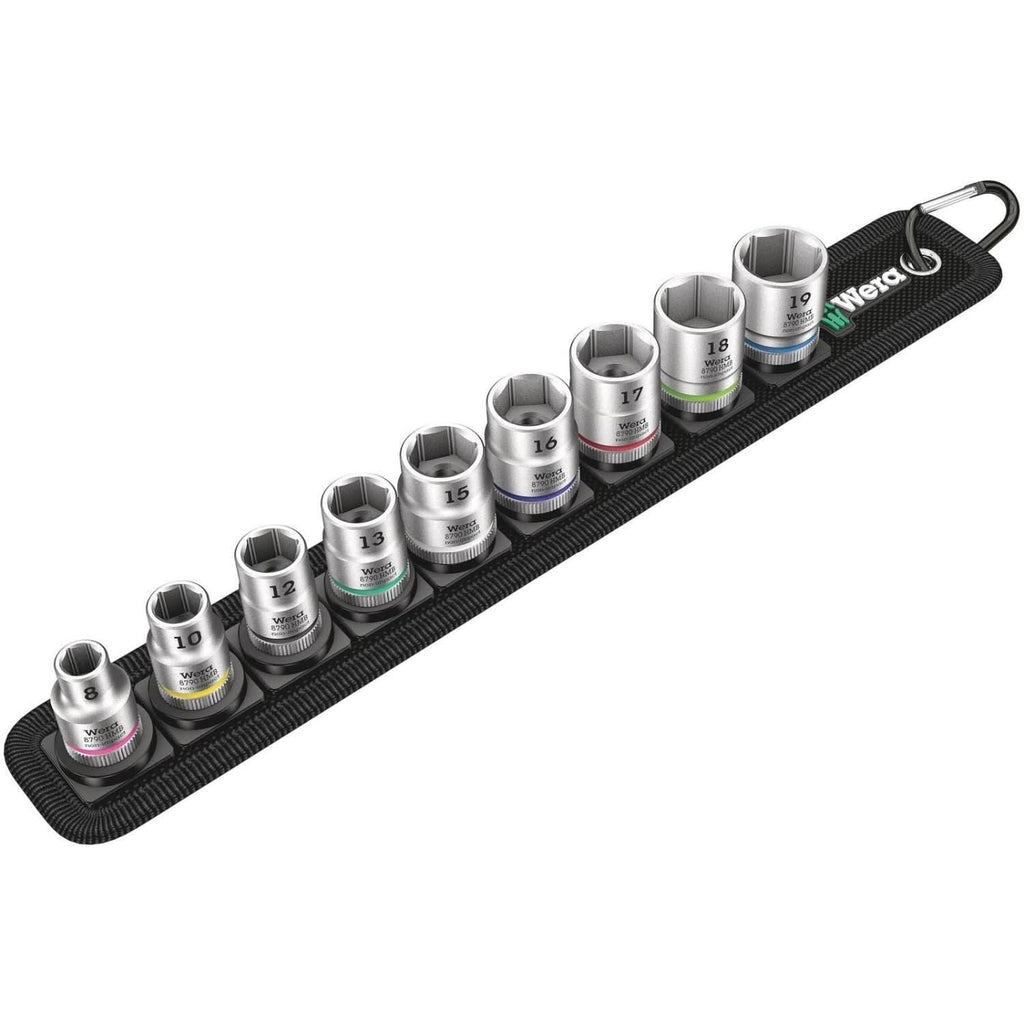 Wera Belt B 4 Zyklop Socket Set, 3/8-in. Drive, 9-Pieces