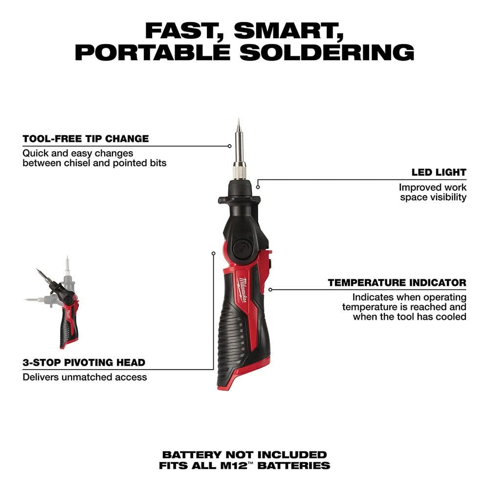 Milwaukee 2488-20 M12 Soldering Iron Bare Tool