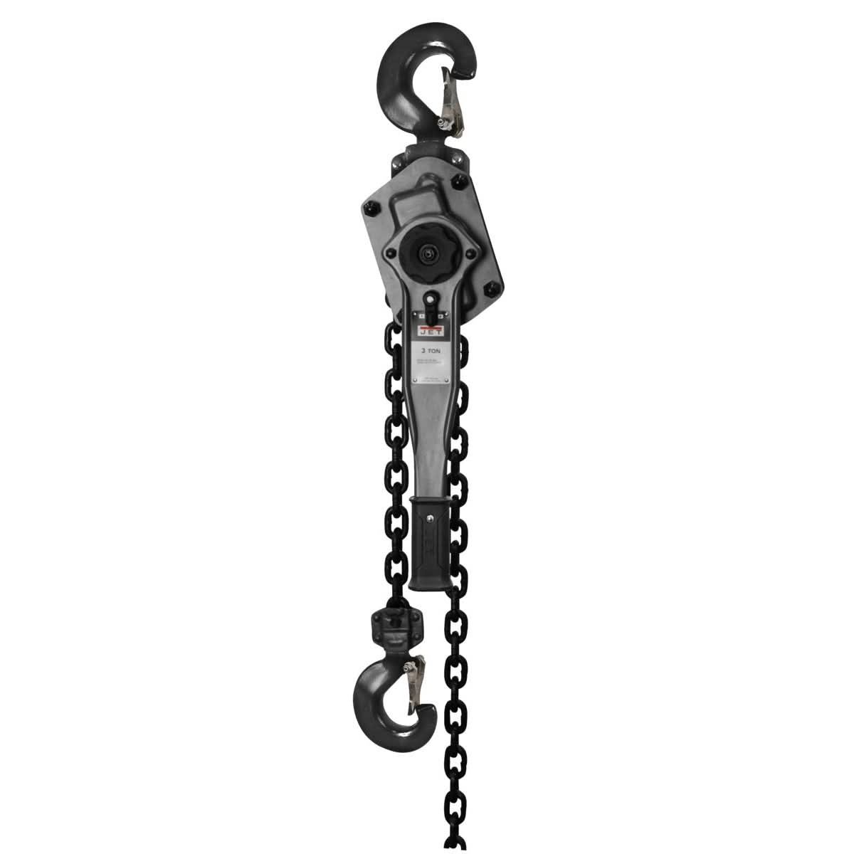 JET 287801 JLP-A Series 3 Ton Lever Hoist, 10-Foot Lift & Shipyard Hooks