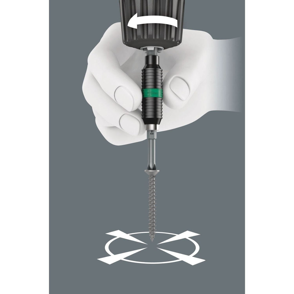 Wera 897/4 R SB Rapidaptor Bitorsion Universal Bit Holder, 1/4-in.x75-mm.