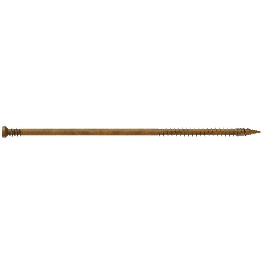 Simpson Strong-Tie FT09500MB Finish Trim Screw, #9 x 5-in. T15, Trim-Head, Quik Guard, Tan, 500-Pack