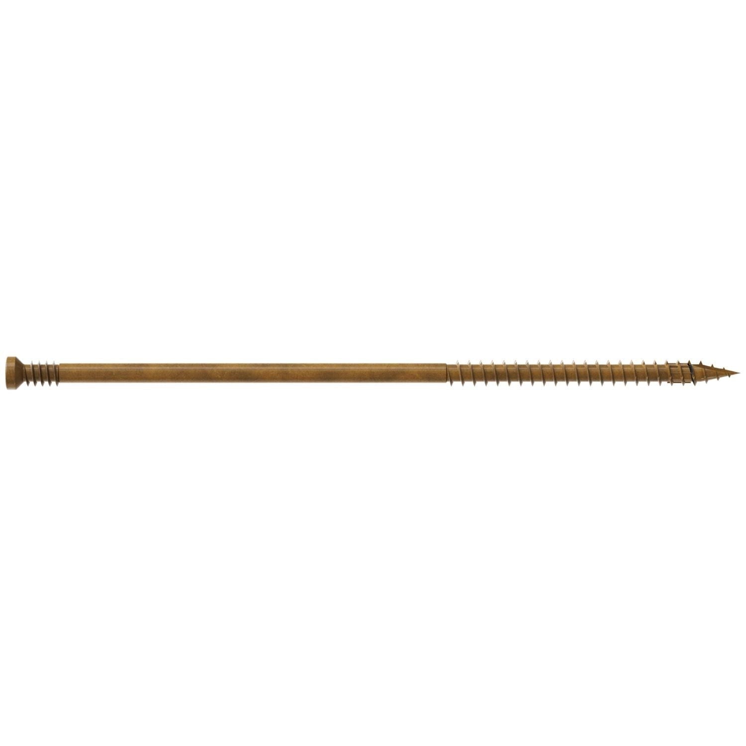 Simpson Strong-Tie FT09500MB Finish Trim Screw, #9 x 5-in. T15, Trim-Head, Quik Guard, Tan, 500-Pack