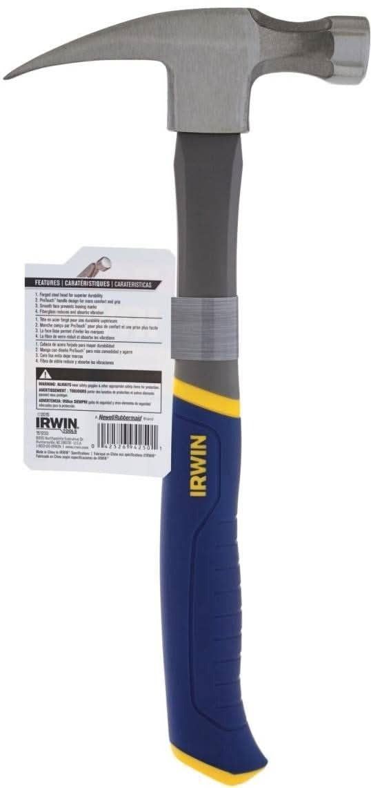 Irwin 1954889 General Purpose Claw Hammer Fiberglass 16 oz.