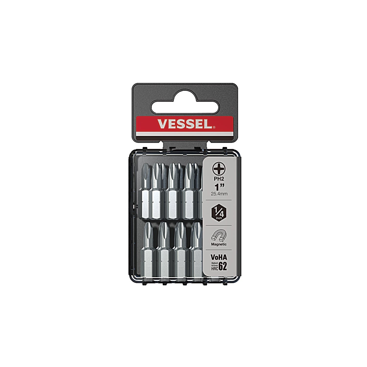 Vessel DWPH2254P20T Drywaller Phillips #2 Insert Bit, 20-Pack