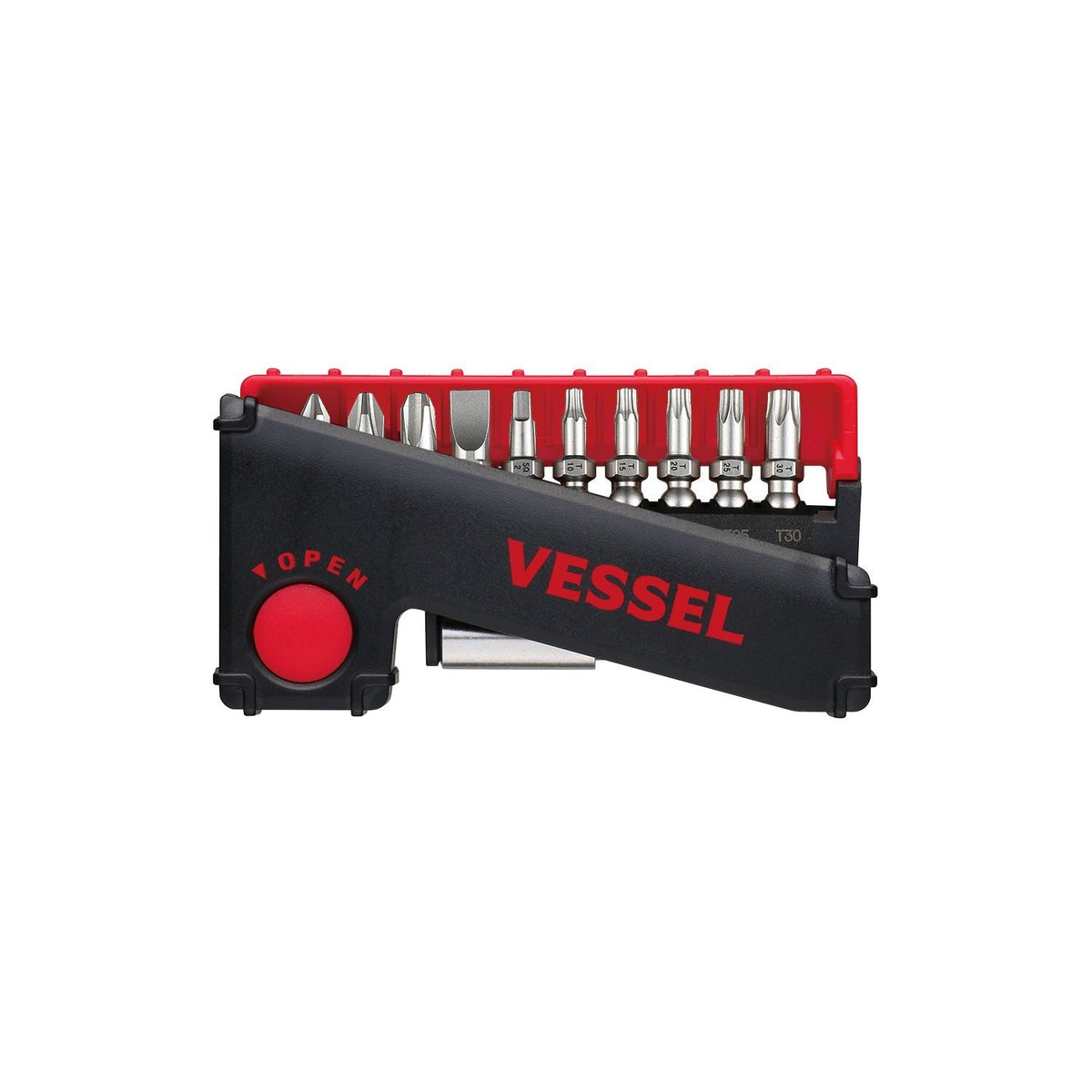Vessel 220USBS1U "Speed Promotion" e-Assist USB Rechargeable High Speed Screwdriver w/ 11-Pc Bit Set + Ball Grip Holder