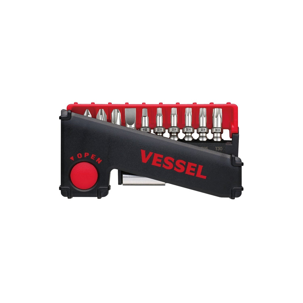 Vessel 220USB1U "Power Promotion" e-Assist USB Rechargeable Screwdriver w/ 11-Pc Bit Set + Ball Grip Holder