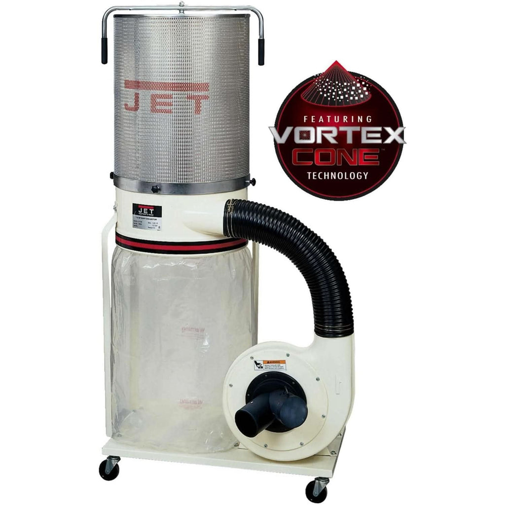 Jet 708659K DC-1100VX-CK Dust Collector, 1.5HP 1PH 115/230V, 2-Micron Canister Kit