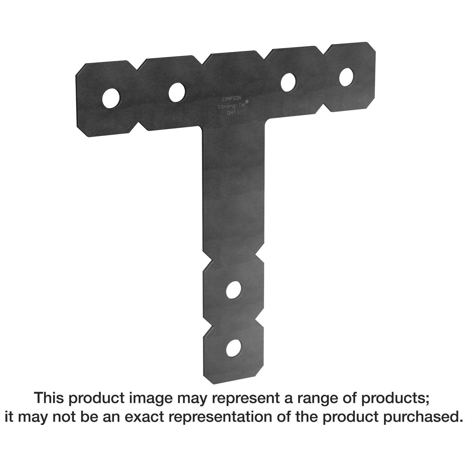 Simpson Strong-Tie OHT OHT 12-in. x 12-in. Black Powder-Coated Ornamental Heavy T Strap