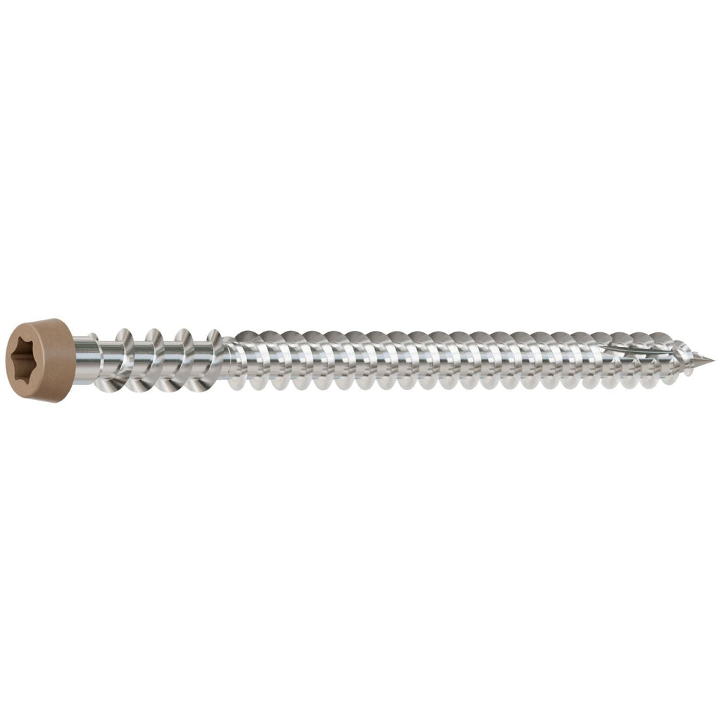 Simpson Strong-Tie DCU234S316TN Deck-Drive DCU COMPOSITE Screw (Collated), #10 x 2-3/4-in. Type 316, Tan, 1000-Pack