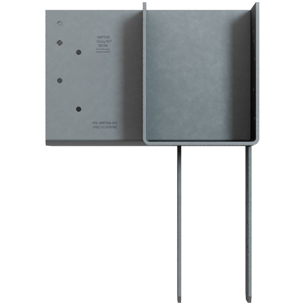 Simpson Strong-Tie L-Shape End Column Cap for 6x Beams, 6x Post w/ SDS Screws, Skewed Right (ECCLRQ666SDS)