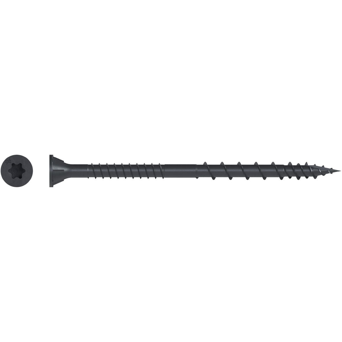 Simpson Strong-Tie DSVBK3R70 Deck-Drive DSV WOOD Screw, #10 x 3-in. T25, Flat Head, Quik Guard, Black, 70-Pack