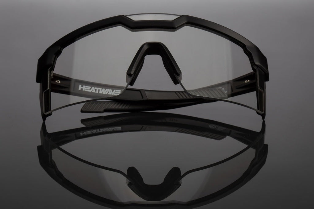 Heat Wave Future Tech Black Frame Clear Lens Z87+ Sunglasses