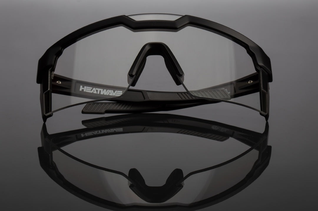 Heat Wave Future Tech Black Frame Clear Lens Z87+ Sunglasses