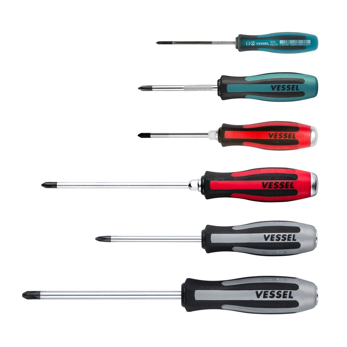 Vessel 9806JSPB MEGADORA JISDRIVE Screwdriver 6-Piece Set (9806JSPB)