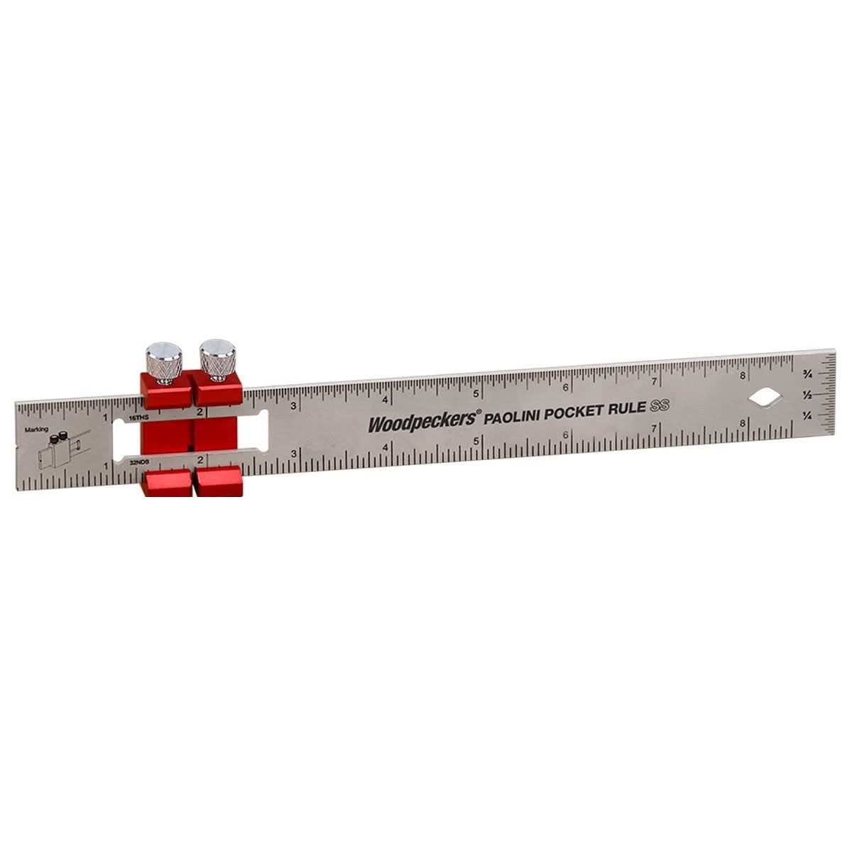 Woodpeckers PPRSS-8-19 Paolini Pocket Rule, 8" Stainless Steel