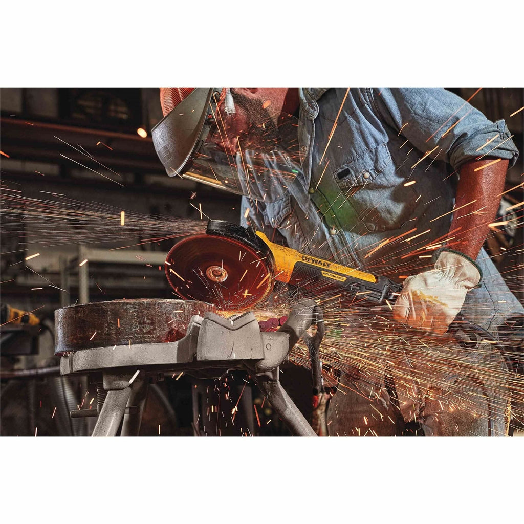DeWalt DWE43840CN Corded 7" Brushless Small Angle Grinder, Rat Tail, With Kickback Brake, No Lock, Pipeline Cover