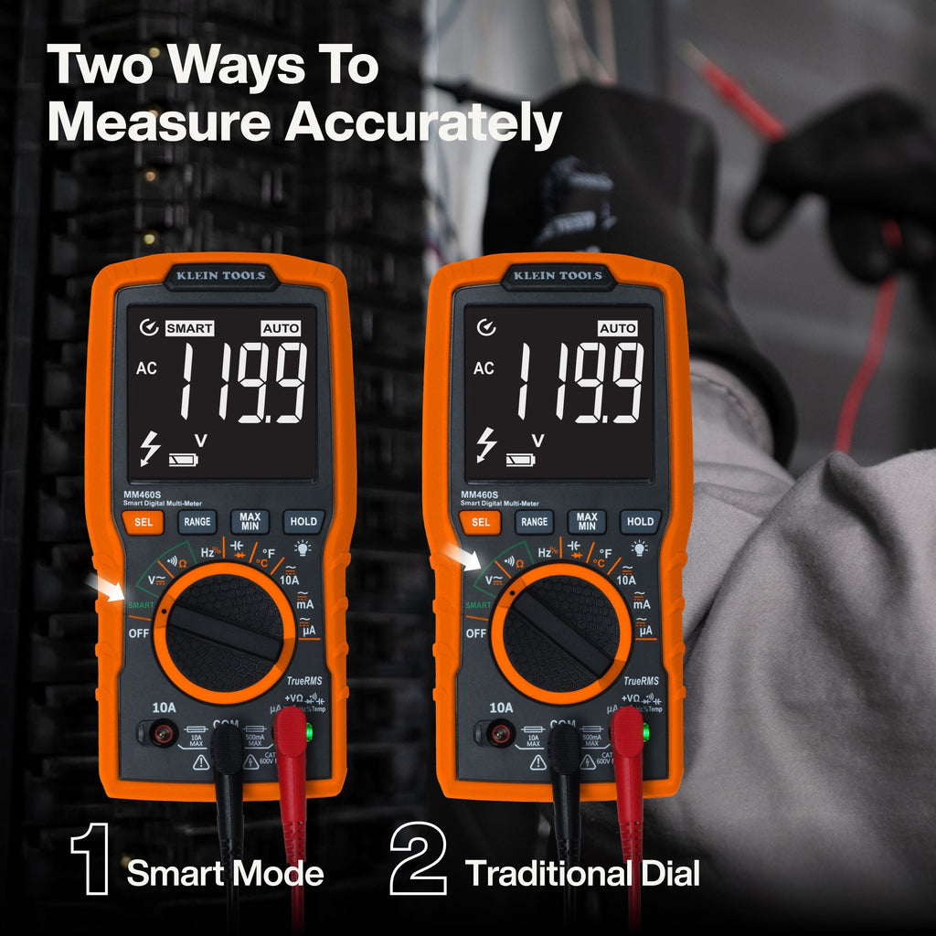 Klein MM460S Smart Digital Multimeter, 600V AC/DC Auto-Ranging