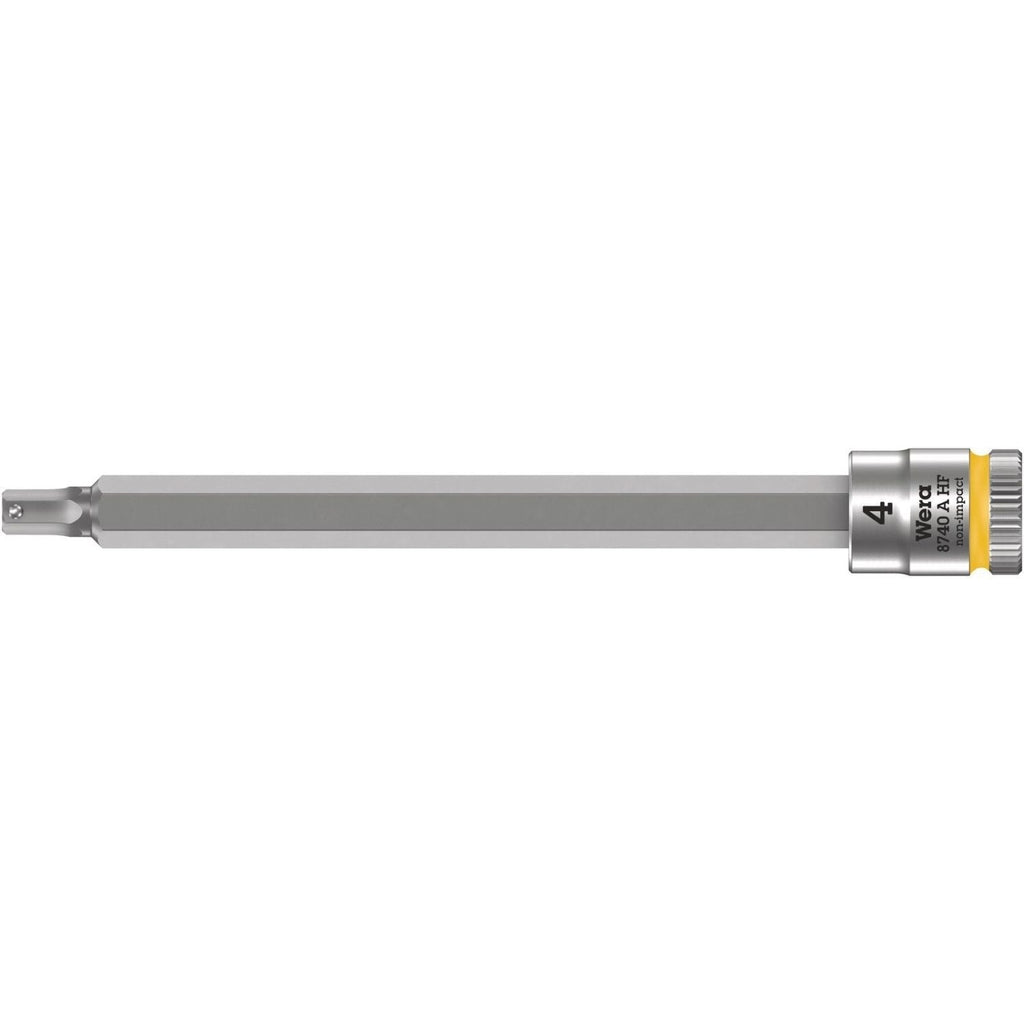Wera 8740 A Hf Zyklop Bit Socket With Holding Function, 1/4-in. Drive, 4x100-mm.