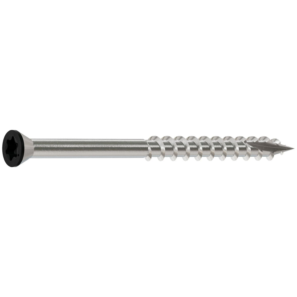 Simpson Strong-Tie T07225FT70BK Trim-Head Screw, 6-Lobe Drive, #7 x 2-1/4-in. T-15 Type 316, Black, 70-Pack