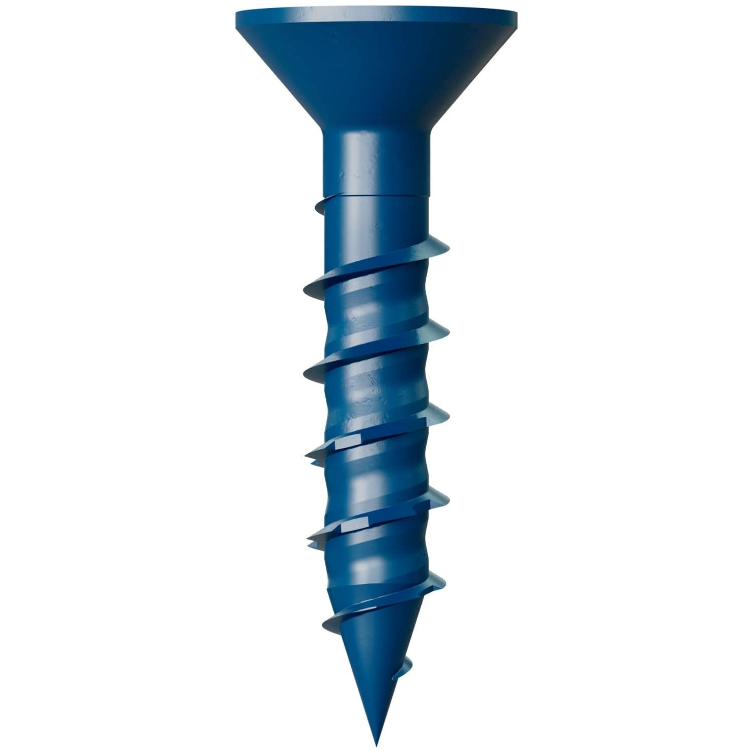 Simpson Strong-Tie TNT25114TFB Titen Turbo, 1/4-in. x 1-1/4-in. 6-Lobe Flat-Head Concrete and Masonry Screw, Blue, 3000-Pack